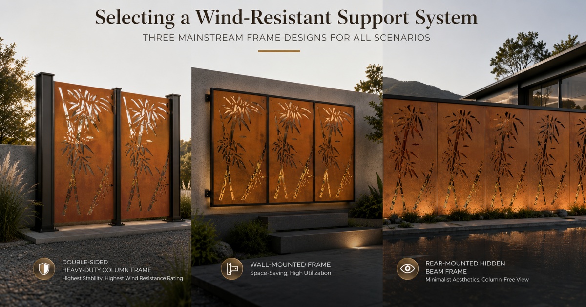 Corten screen Three Mainstream Frame Designs for All Scenarios